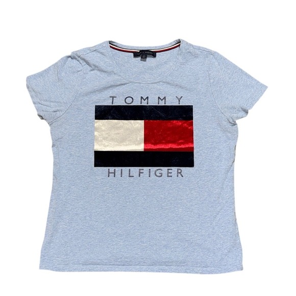 Tommy Hilfiger graphic logo light‎ blue women's large - Picture 8 of 8